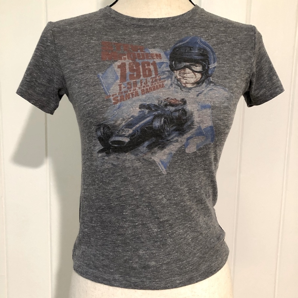 Steve McQueen exclusively for Lucky Brand Gray Fitted T-Shirt size small